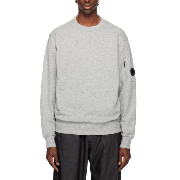 C.P. Company Diagonal Raised Fleece Crewneck Lens Sweatshirt - Picture 1 of 11